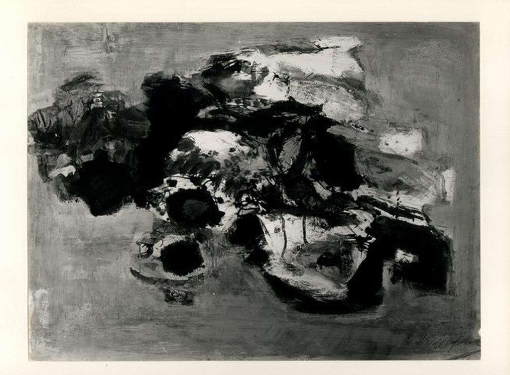 Giacomelli , Spazzapan, Luigi - sec. XX - Composizione astratta , fronte