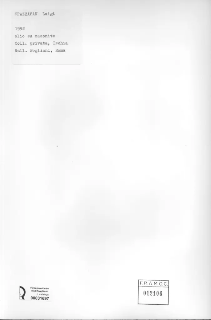 Anonimo , Spazzapan, Luigi - sec. XX , retro