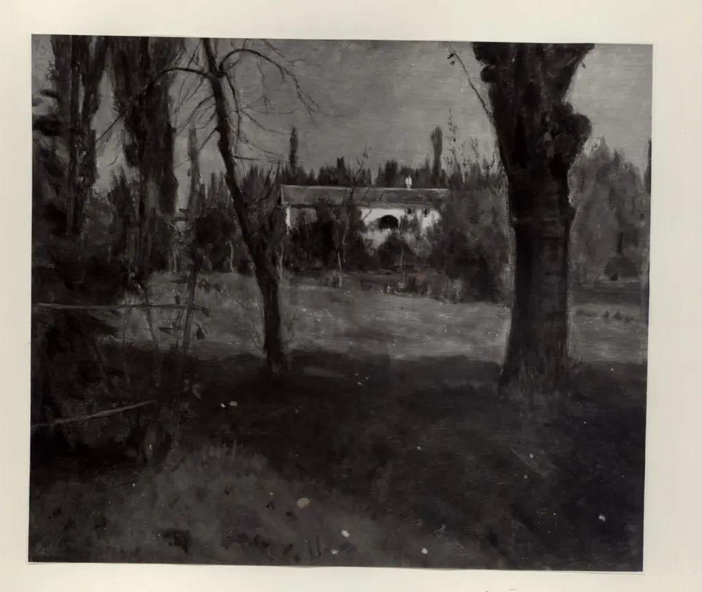 Giacomelli , Springolo, Nino - sec. XX - Recesso campestre , fronte