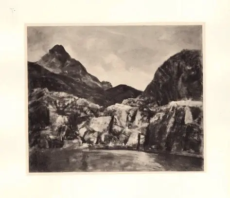 Anonimo , Tallone, Guido - sec. XX - Lago nero