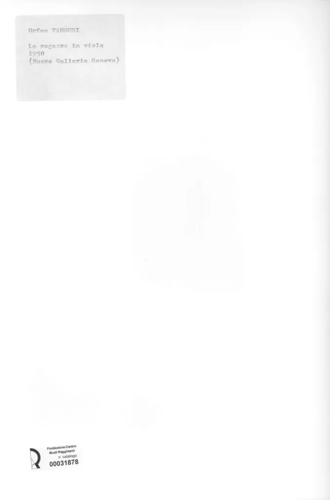 Anonimo , Tamburi, Orfeo - sec. XX , retro