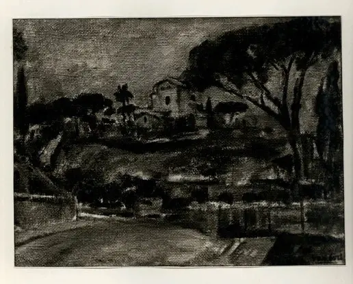 Giacomelli , Tamburi, Orfeo - sec. XX - Paesaggio romano , fronte