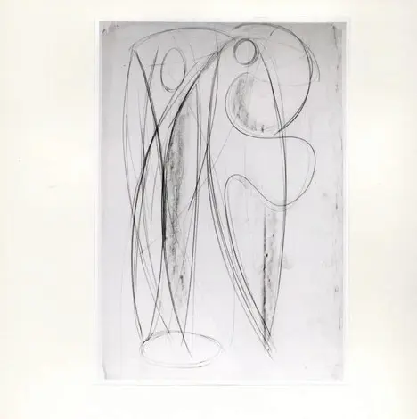 Anonimo , Tavernari, Vittorio - sec. XX - Due studi per scultura verticale , fronte