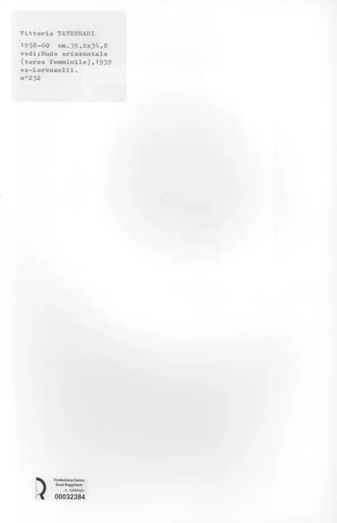 Anonimo , Tavernari, Vittorio - sec. XX - , retro