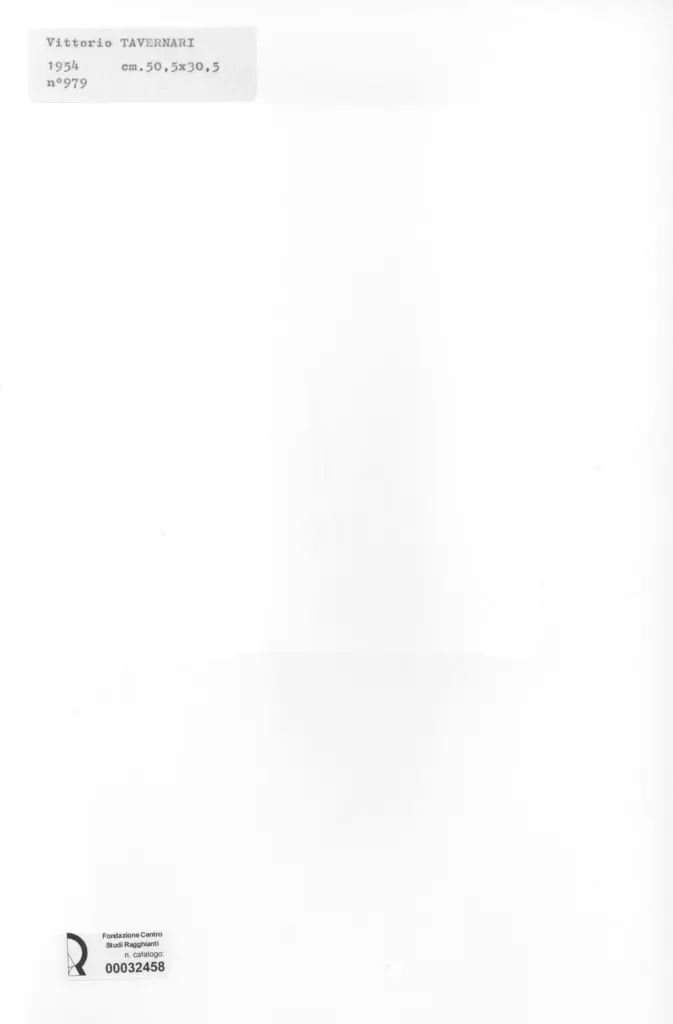 Anonimo , Tavernari, Vittorio - sec. XX - Studio per il Mosè , retro