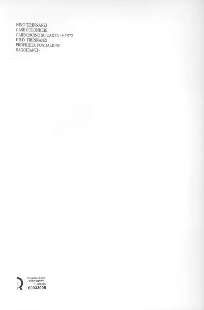 Anonimo , Tirinnanzi, Nino - Case coloniche , retro