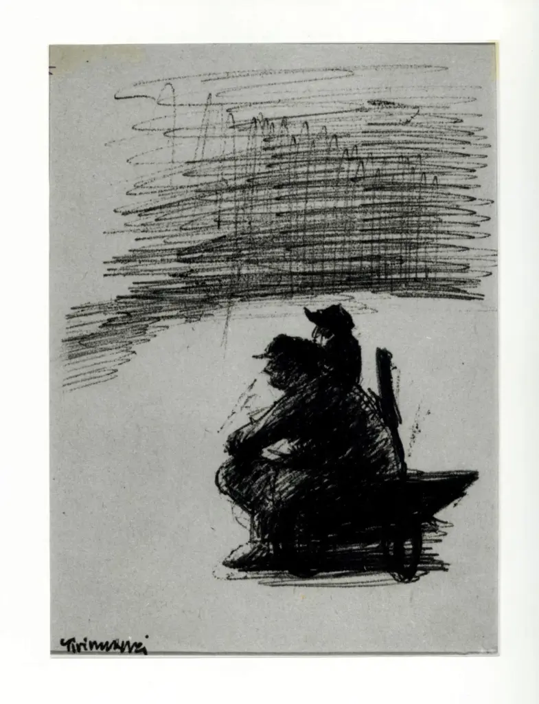 Anonimo , Tirinnanzi, Nino - Facchini in riposo , fronte