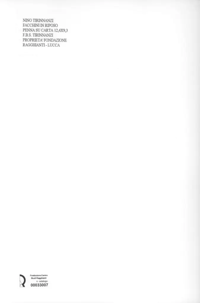 Anonimo , Tirinnanzi, Nino - Facchini in riposo , retro