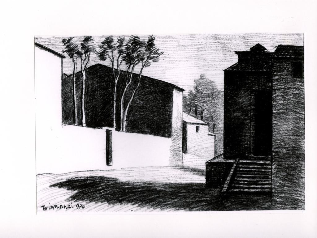 Anonimo , Tirinnanzi, Nino - sec. XX - Case in campagna , fronte