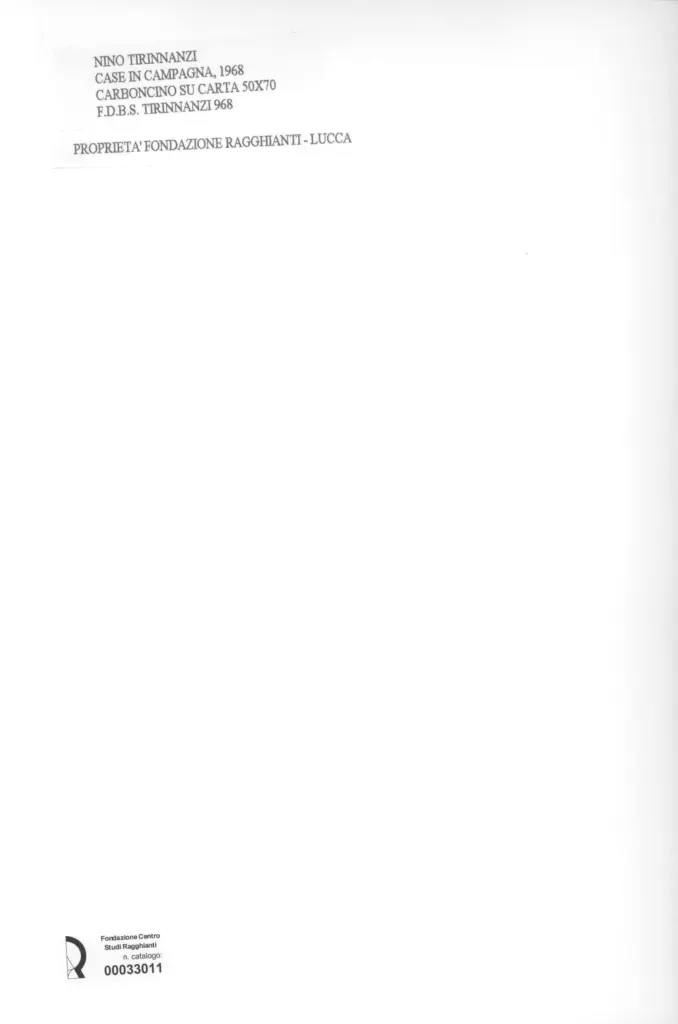 Anonimo , Tirinnanzi, Nino - sec. XX - Case in campagna , retro