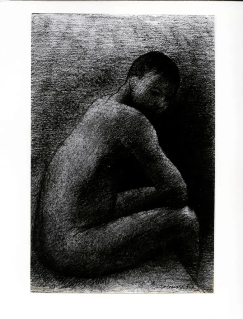 Anonimo , Tirinnanzi, Nino - sec. XX - Ragazzo seduto , fronte