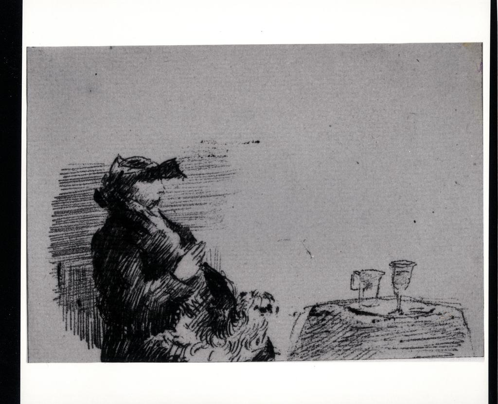 Anonimo , Tirinnanzi, Nino - Donna al caffè , fronte