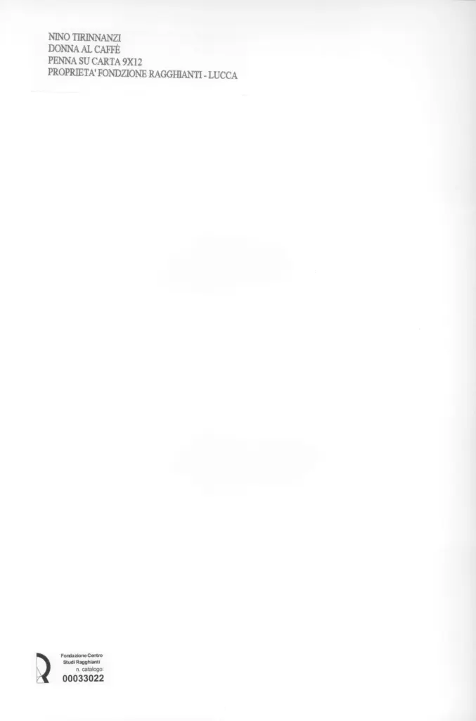 Anonimo , Tirinnanzi, Nino - Donna al caff&egrave; , retro