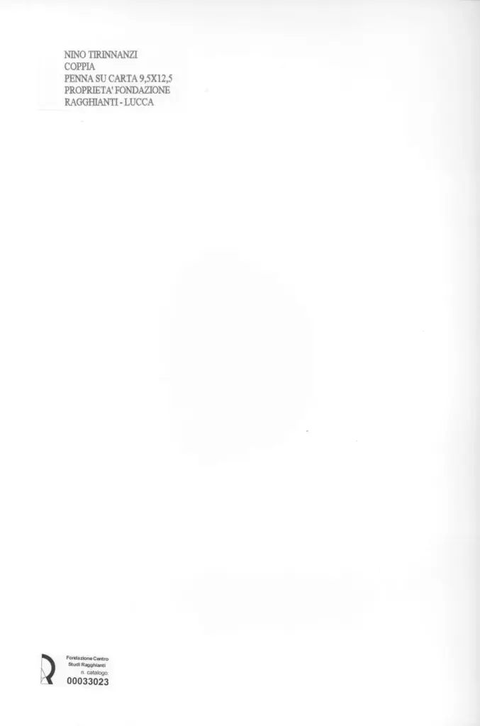 Anonimo , Tirinnanzi, Nino - sec. XX - Coppia , retro