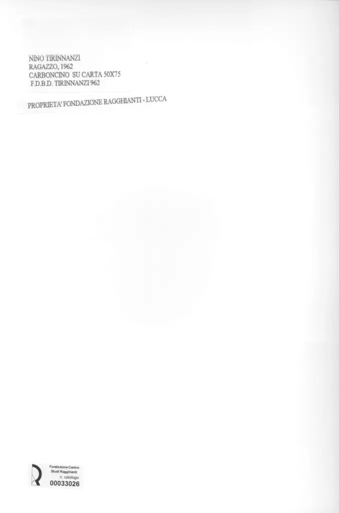 Anonimo , Tirinnanzi, Nino - sec. XX - Ragazzo , retro