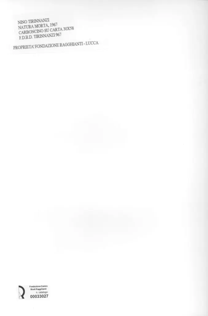 Anonimo , Tirinnanzi, Nino - sec. XX - Natura morta , retro