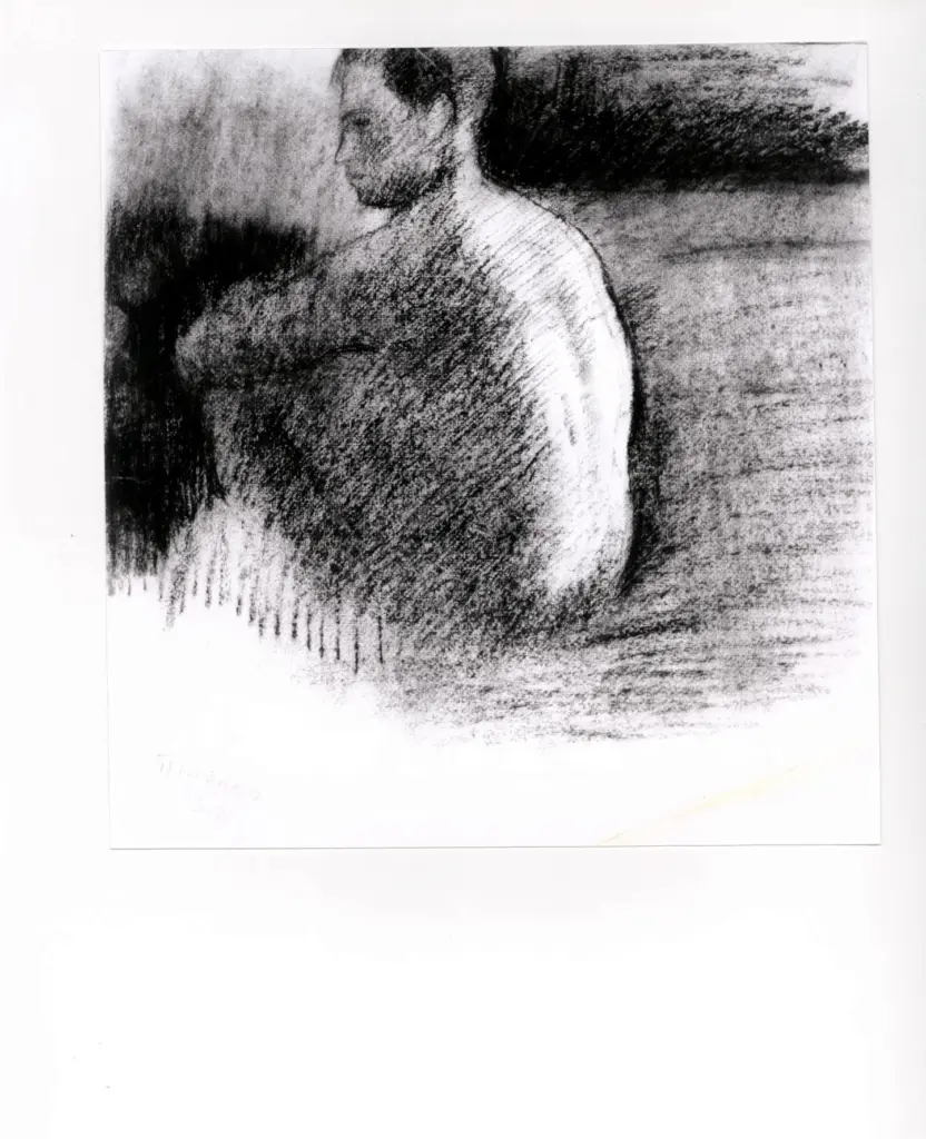 Anonimo , Tirinnanzi, Nino - sec. XX - Nudo seduto , fronte