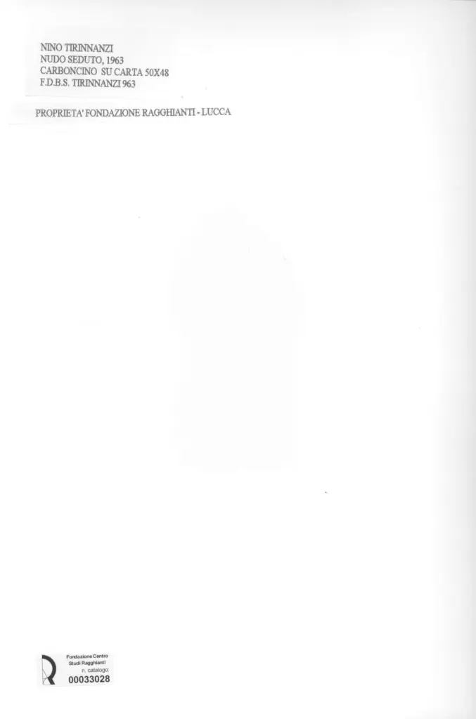 Anonimo , Tirinnanzi, Nino - sec. XX - Nudo seduto , retro