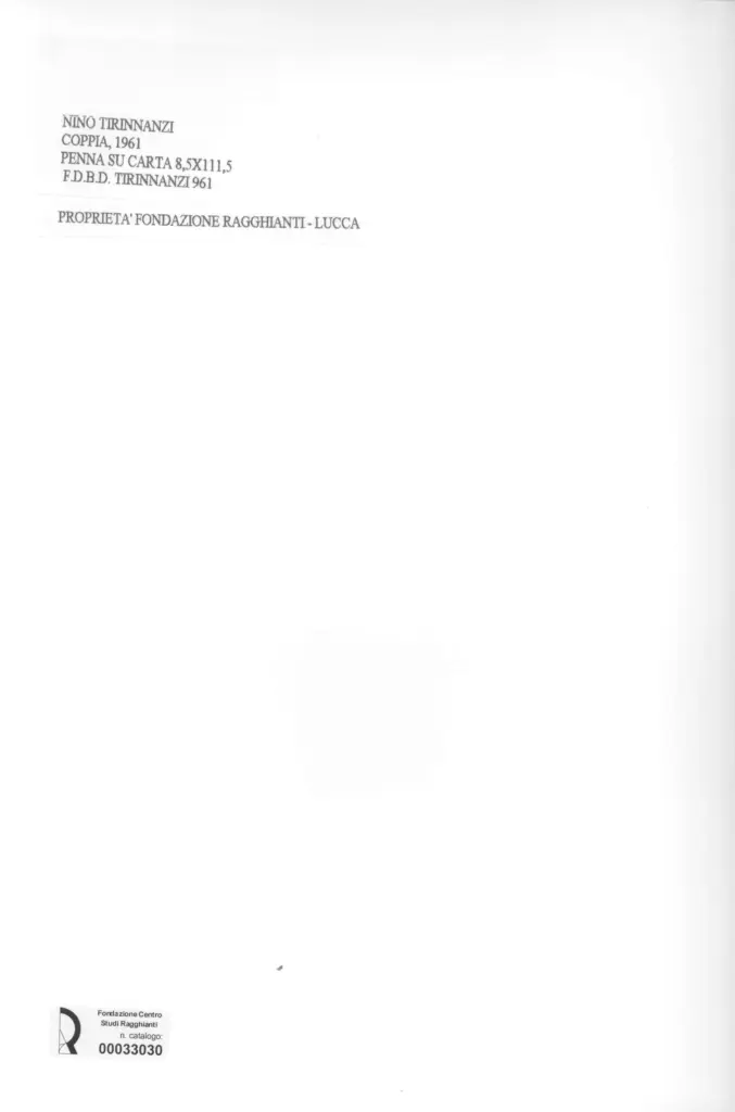 Anonimo , Tirinnanzi, Nino - sec. XX - Coppia , retro