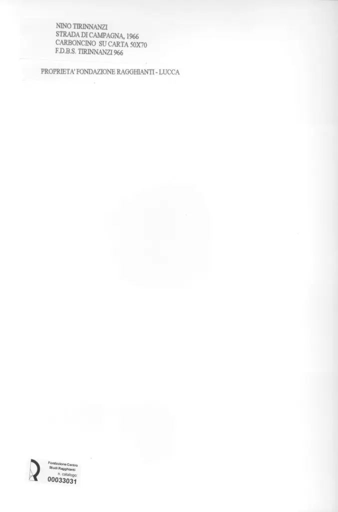 Anonimo , Tirinnanzi, Nino - sec. XX - Strada di campagna , retro