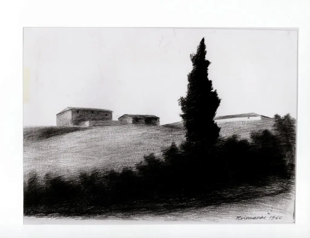 Anonimo , Tirinnanzi, Nino - sec. XX - Paesaggio , fronte