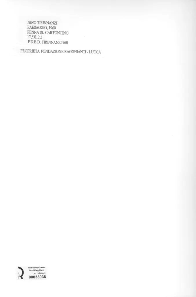 Anonimo , Tirinnanzi, Nino - sec. XX - Paesaggio , retro