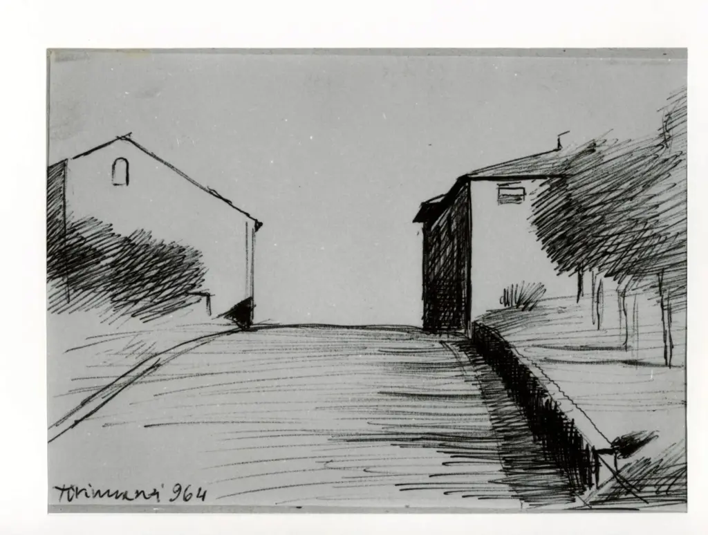 Anonimo , Tirinnanzi, Nino - sec. XX - Strada di campagna , fronte