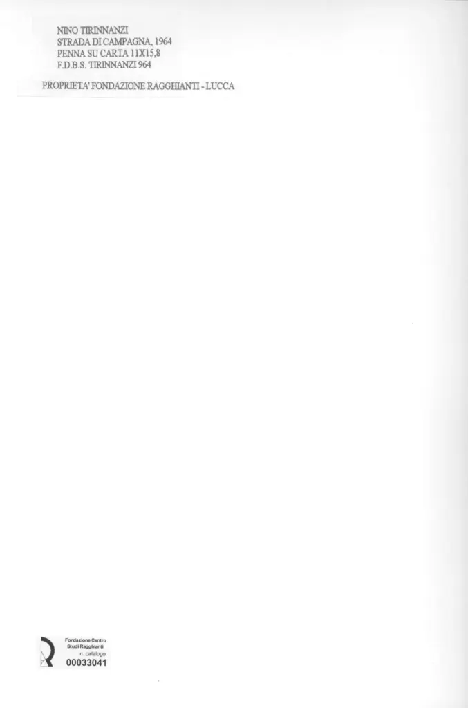 Anonimo , Tirinnanzi, Nino - sec. XX - Strada di campagna , retro