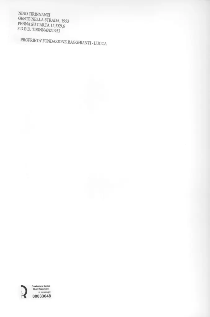 Anonimo , Tirinnanzi, Nino - sec. XX - Gente nella strada , retro