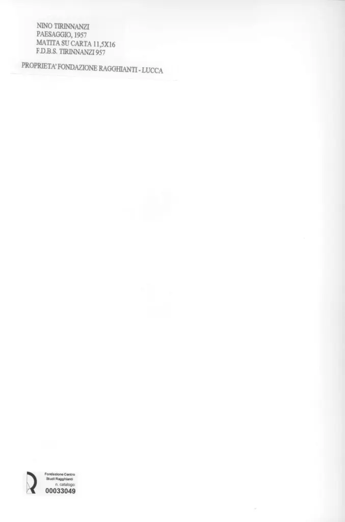 Anonimo , Tirinnanzi, Nino - sec. XX - Paesaggio , retro