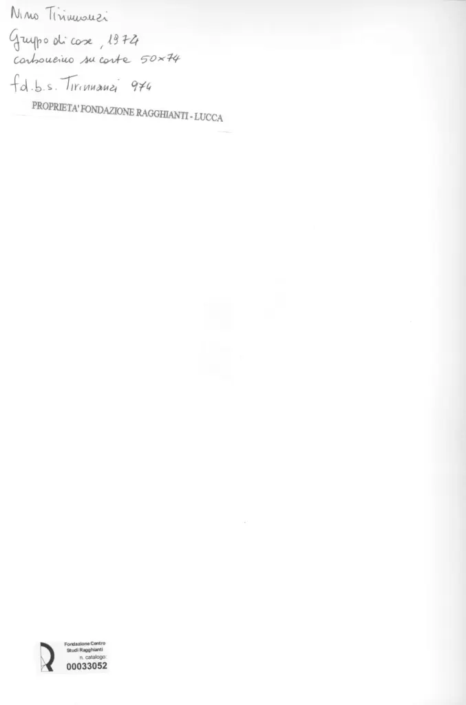 Anonimo , Tirinnanzi, Nino - sec. XX - Gruppo di case , retro