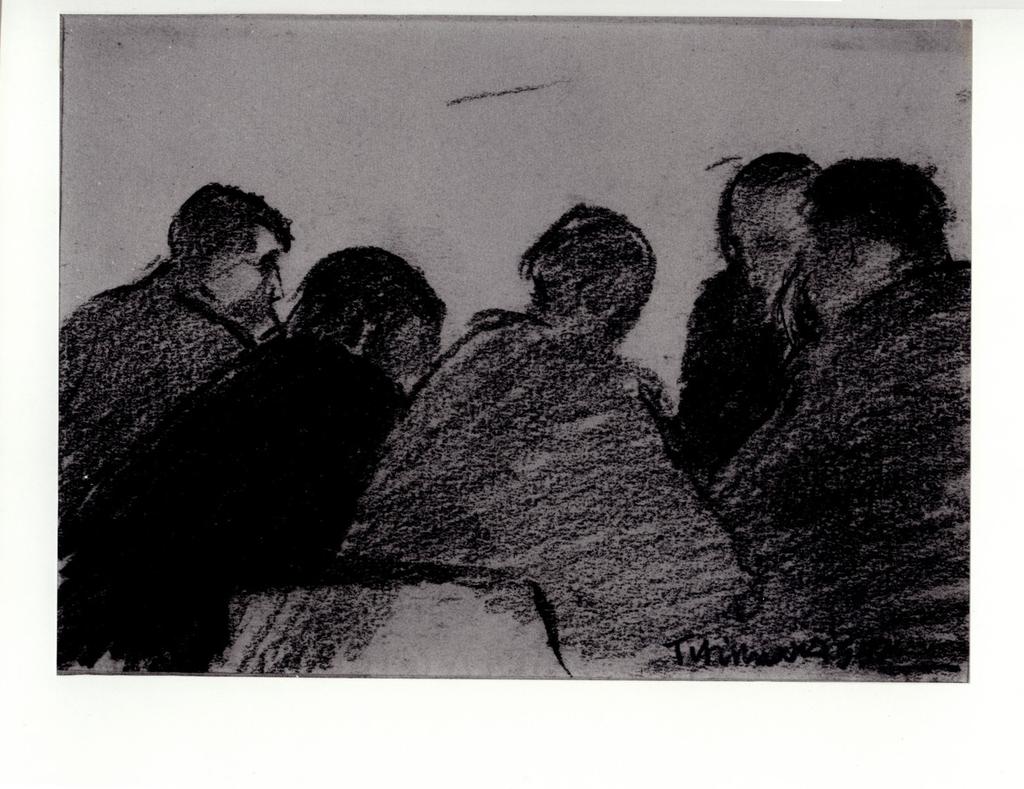 Anonimo , Tirinnanzi, Nino - sec. XX - Gruppo di figure , fronte