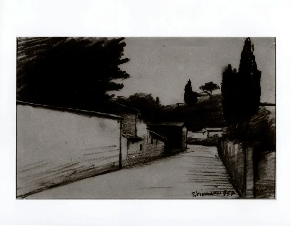 Anonimo , Tirinnanzi, Nino - sec. XX - Paesaggio , fronte