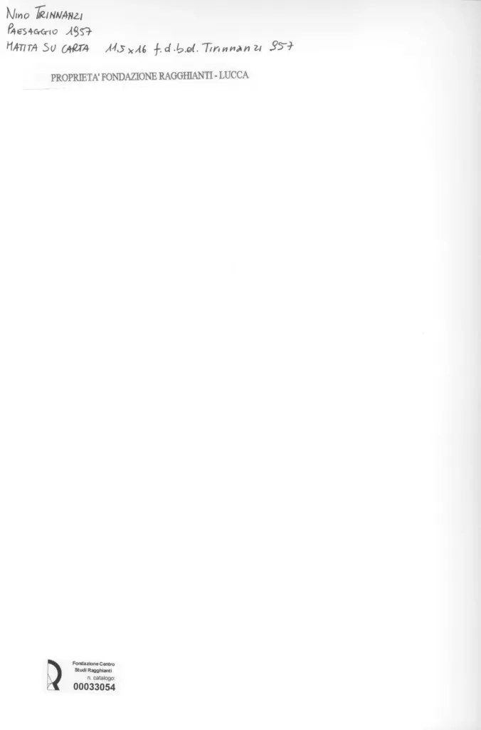 Anonimo , Tirinnanzi, Nino - sec. XX - Paesaggio , retro