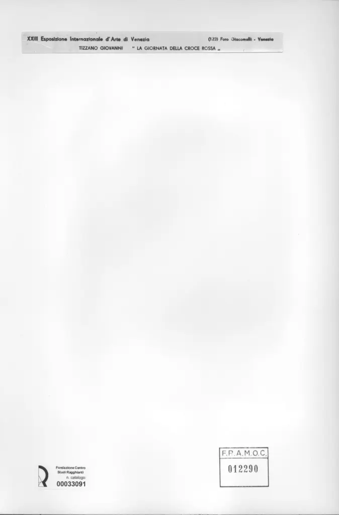 Giacomelli , Tizzano, Giovanni - sec. XX - La giornata della Croce Rossa , retro