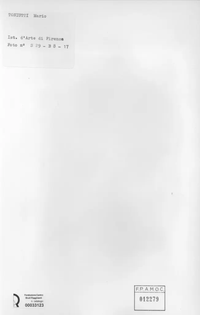 Anonimo , Toniutti, Mario - sec. XX - Mosaico , retro