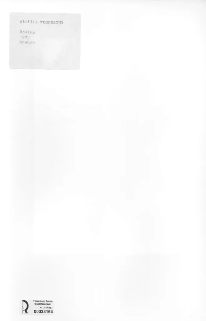 Anonimo , Torresini, Attilio - sec. XX - Rosina , retro