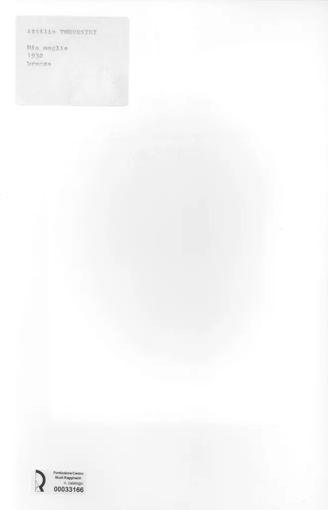 Anonimo , Torresini, Attilio - sec. XX - Mia moglie , retro