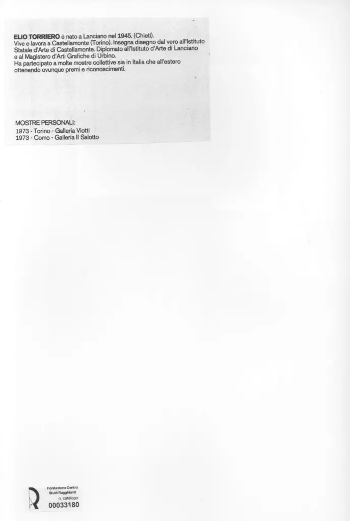 Anonimo , Torriero, Elio; Torriero, Elio - -