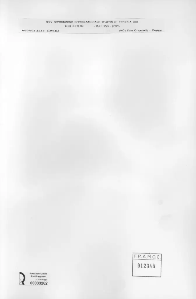 Giacomelli , Tosi, Arturo - sec. XX - Mattino , retro