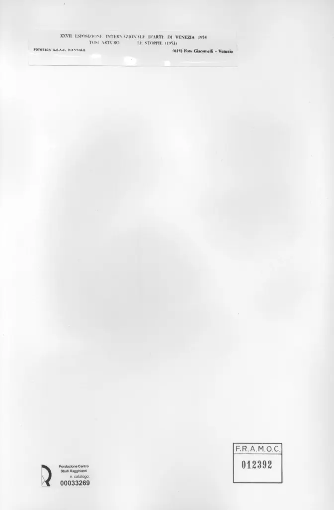 Giacomelli , Tosi, Arturo - sec. XX - Le stoppie , retro