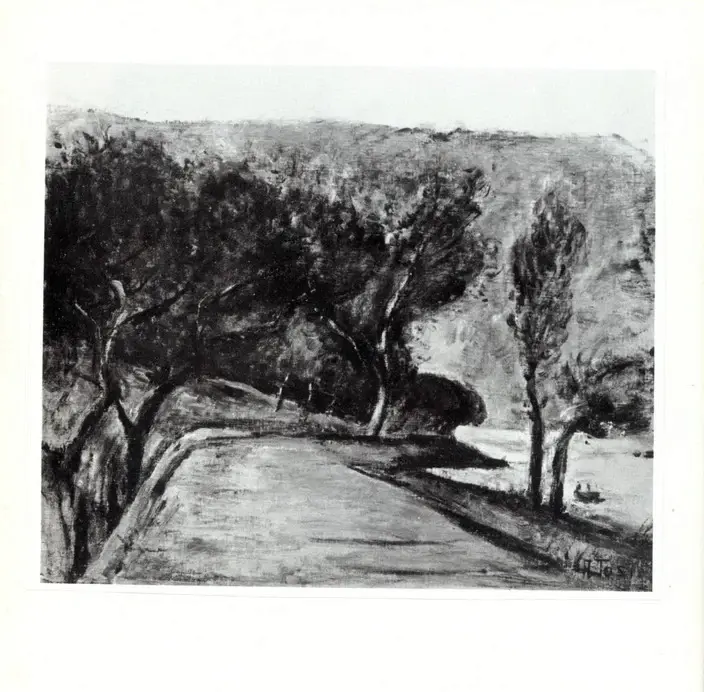 Anonimo , Tosi, Arturo - sec. XX - Uliveto al Lago d'Iseo , fronte