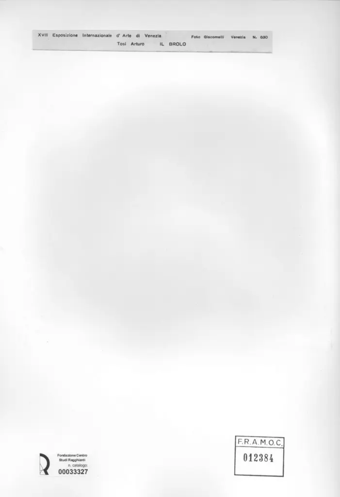 Giacomelli , Tosi, Arturo - sec. XX - Il brolo , retro