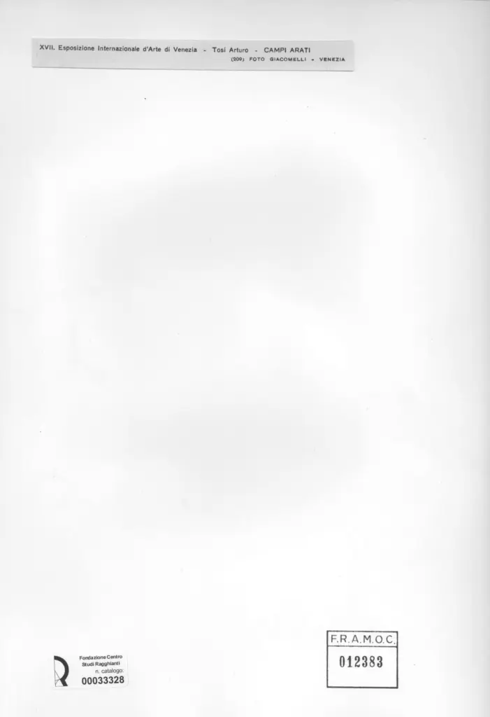 Giacomelli , Tosi, Arturo - sec. XX - Campi arati , retro