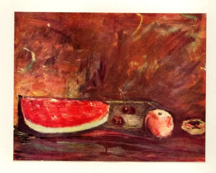 Tosi, Arturo , Natura morta con anguria