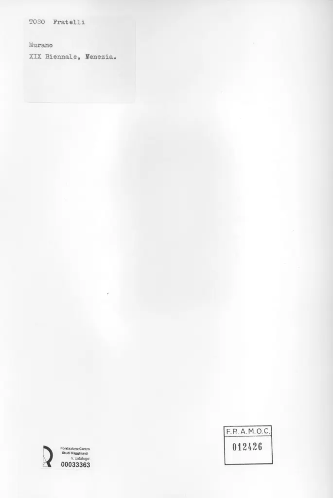 Anonimo , Toso, Aureliano - sec. XX - Murano , retro
