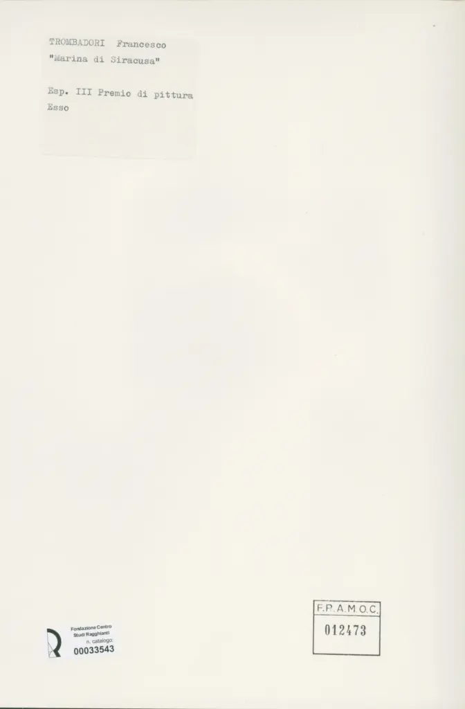 Trombadori, Francesco - - , retro