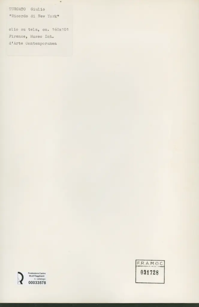 Turcato, Giulio , retro