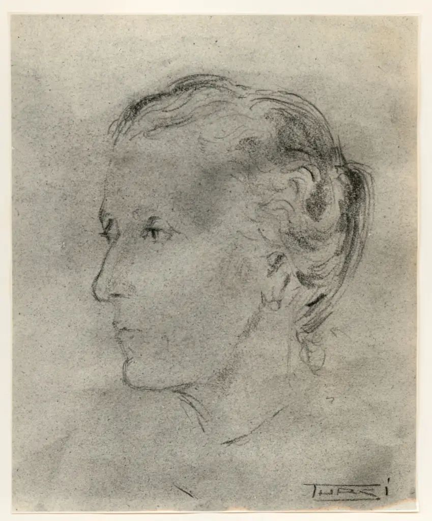 Giacomelli , Tursi, Angelo - sec. XX - Ritratto della madre , fronte