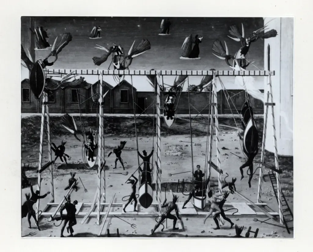 Anonimo , Usellini, Gianfilippo - sec. XX - L'altalena , fronte